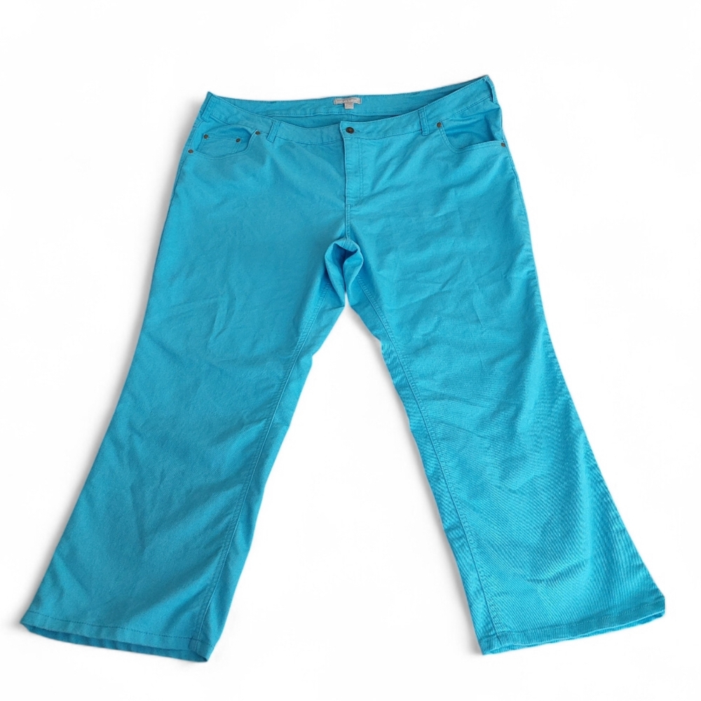 Woman Within 26W Bright Blue Five Pocket Stretch Jeans